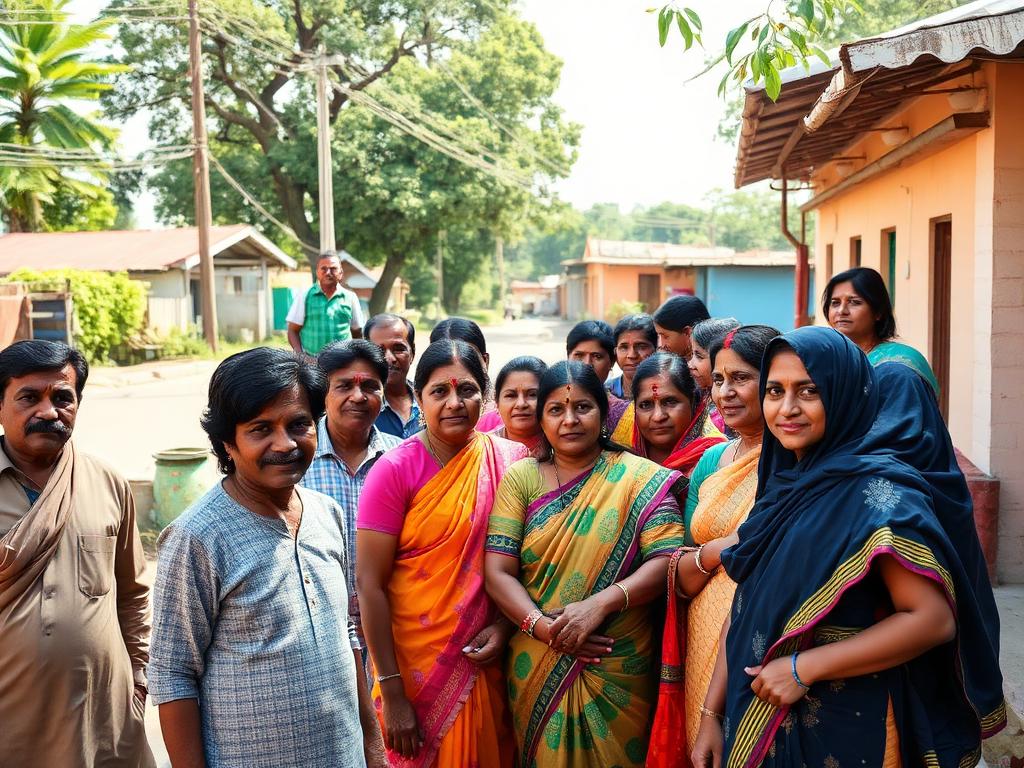 Village community gathering